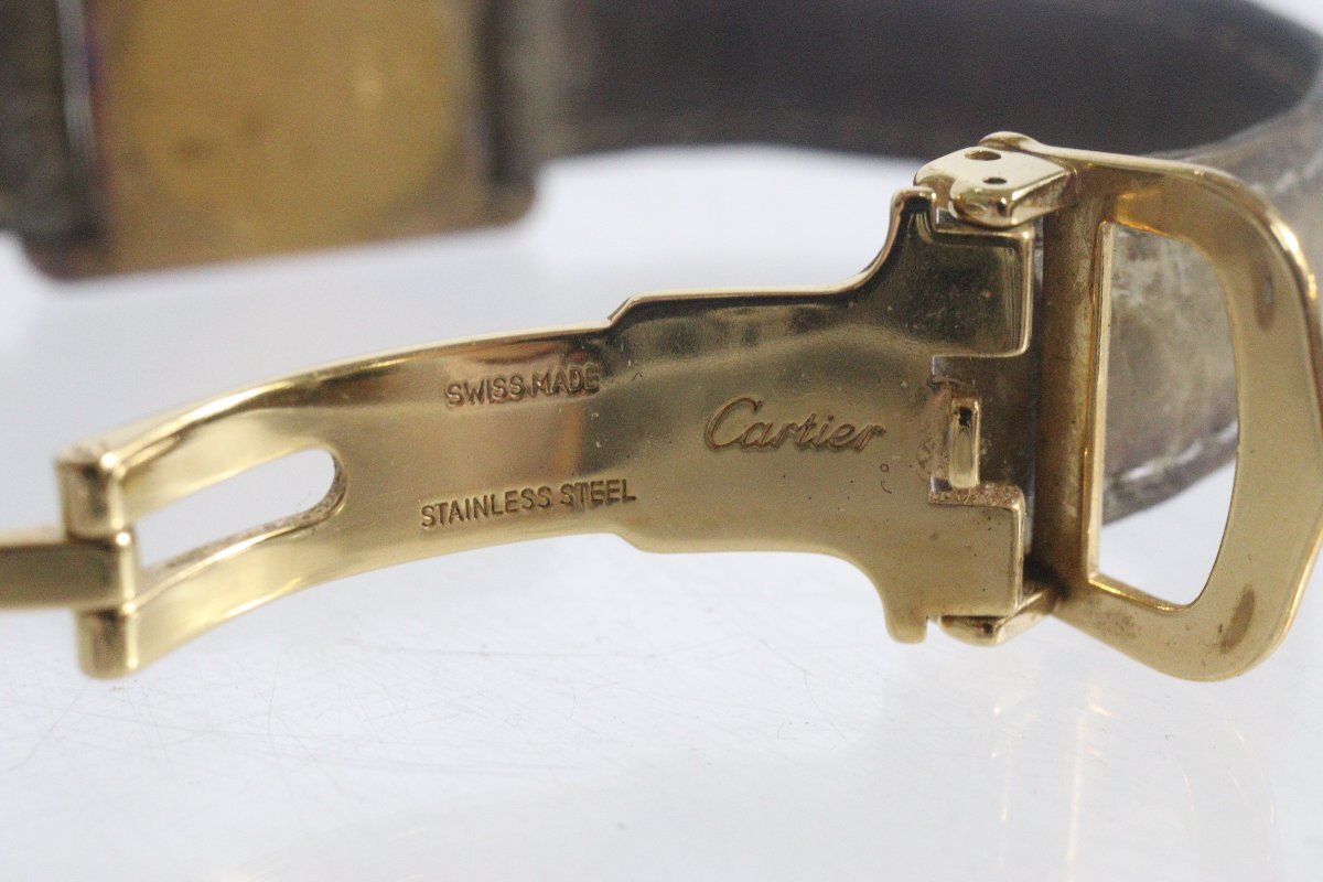 【ト足】CC443CAA1J Cartier カルティエ マストタンク ヴェルメイユ 925 クオーツ 腕時計の画像3