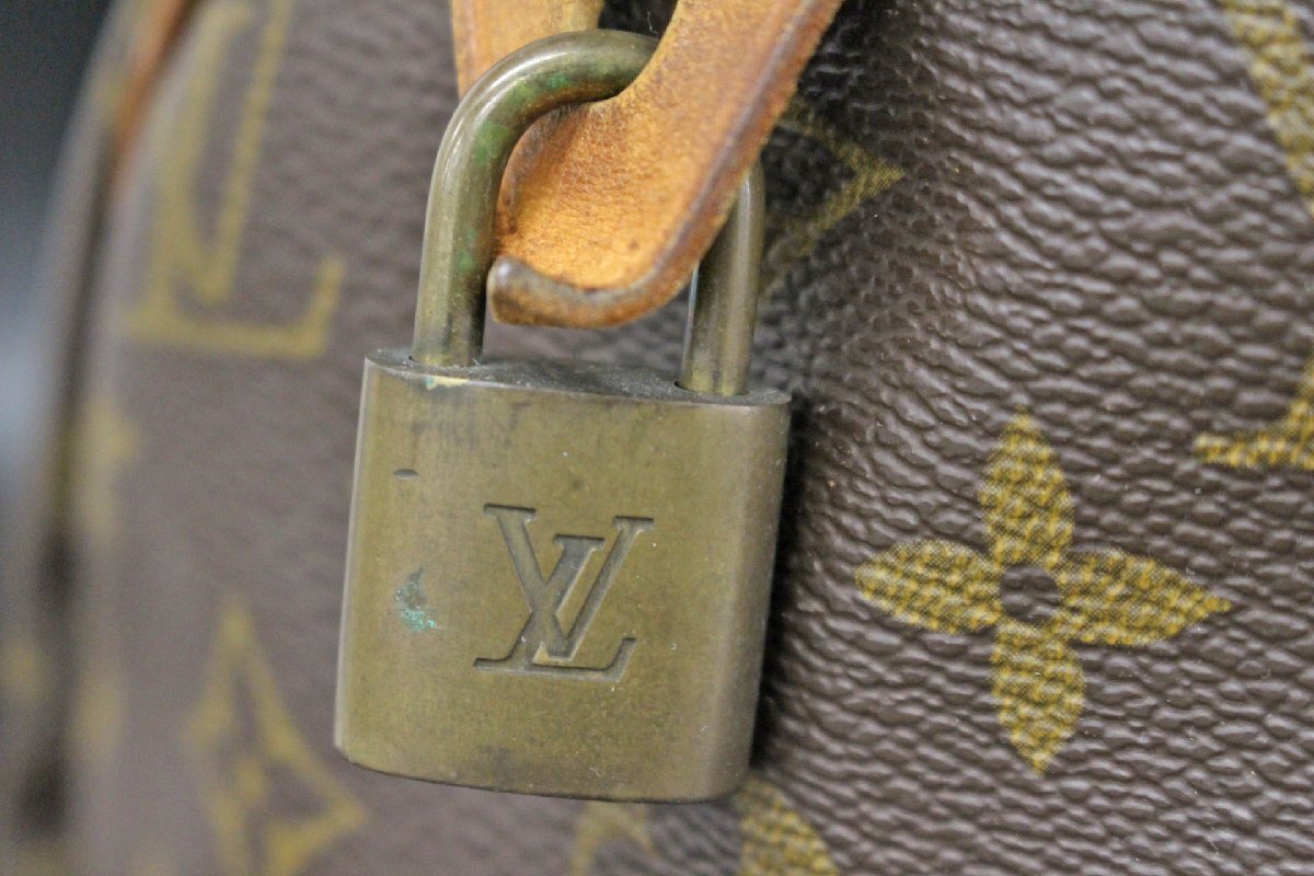 【行董】AC681ABC07 Louis Vuitton ルイヴィトン モノグラム スピーディ30 パドロック 南京錠 ハンドバッグ ブランドの画像3