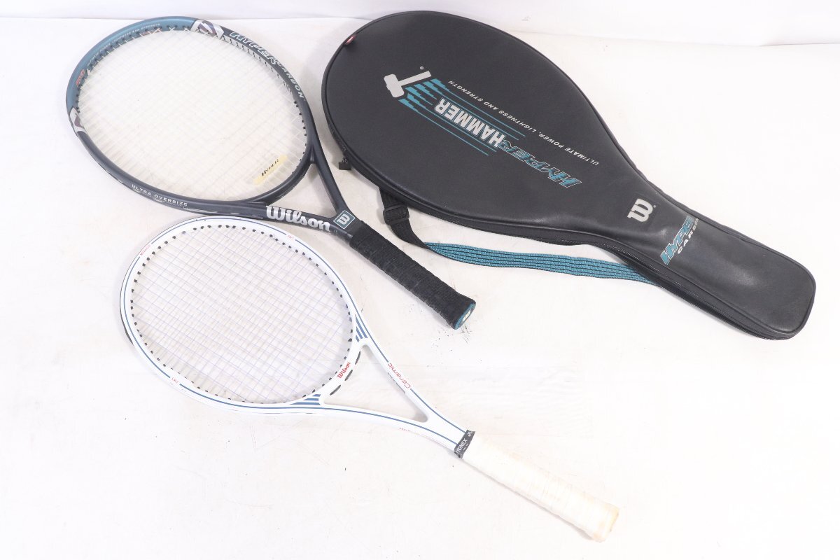 【ト足】CB000CTT80 Wilson ウィルソン テニスラケット Ceramic ULTRAOVERSIZE HYPER ハイパワー スポーツ テニス ラケットの画像1