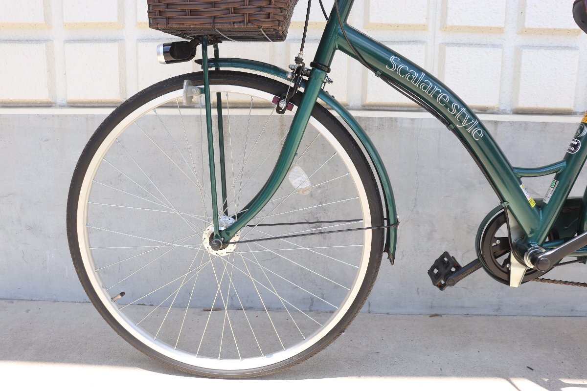 【ト足】CAZ01CAA3N SCALARE STYLE 24インチ グリーン ファミリーサイクル 自転車