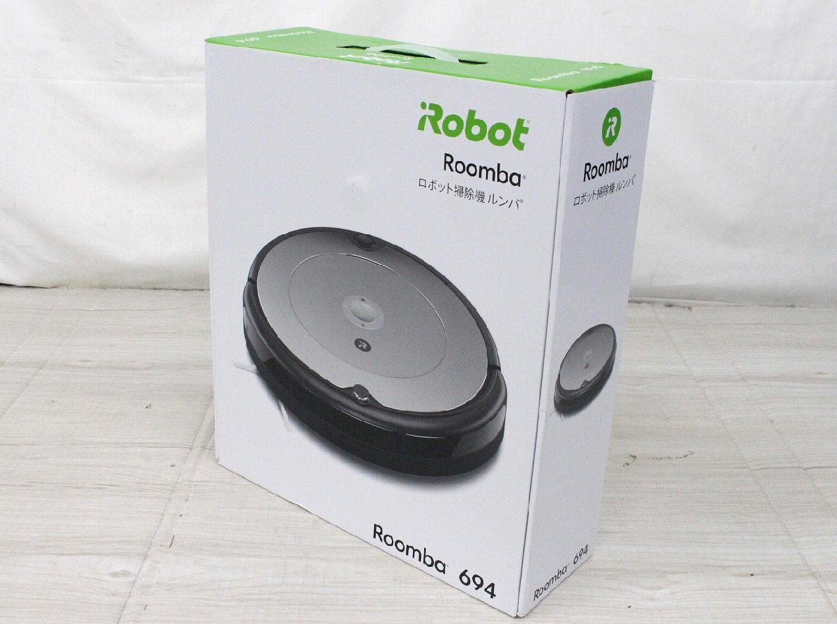 【行董】CB000ABY97 ☆未開封☆ iRobot アイロボット Roomba ルンバ 694 ロボット掃除機 ブラック 黒 本体 自動掃除機 家電 掃除の画像1