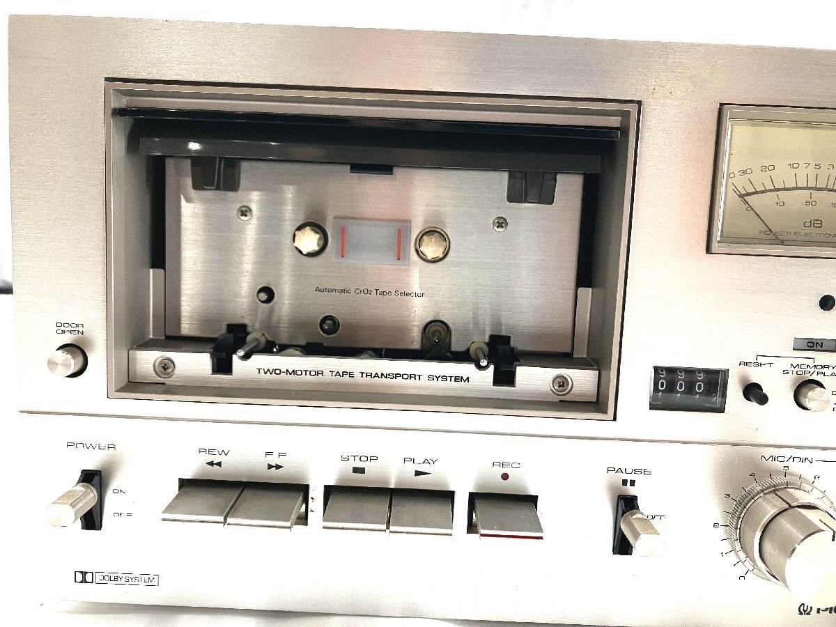 【ト萬】RD339RNI04 Pioneer CT-9 ステレオカセットデッキ 通電確認済み パイオニア オーディオ機器の画像3