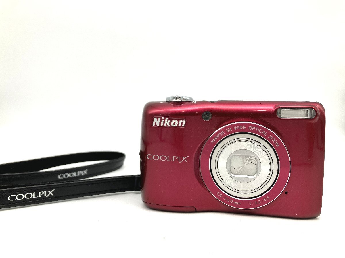 【ト萬】RD408RNI23 Nikon COOLPIX L26 ニコン クールピクス コンパクトデジタルカメラ デジカメ レッド 単三電池仕様 本体 動作確認〇の画像1