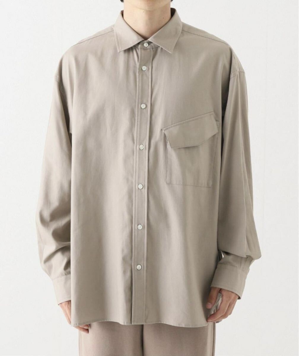 NO. DIAGONAL POCKET SHIRT オーバーサイズ 長袖シャツ_画像1