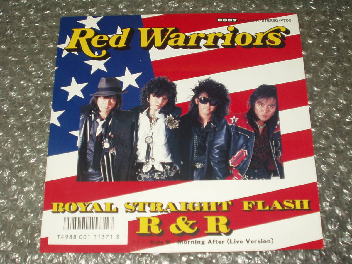 ７”★RED WARRIORS/レッド・ウォリアーズ「ロイヤル・ストレート・フラッシュ・ロックン・ロール c/w モーニングアフター(Live Version)」の画像1