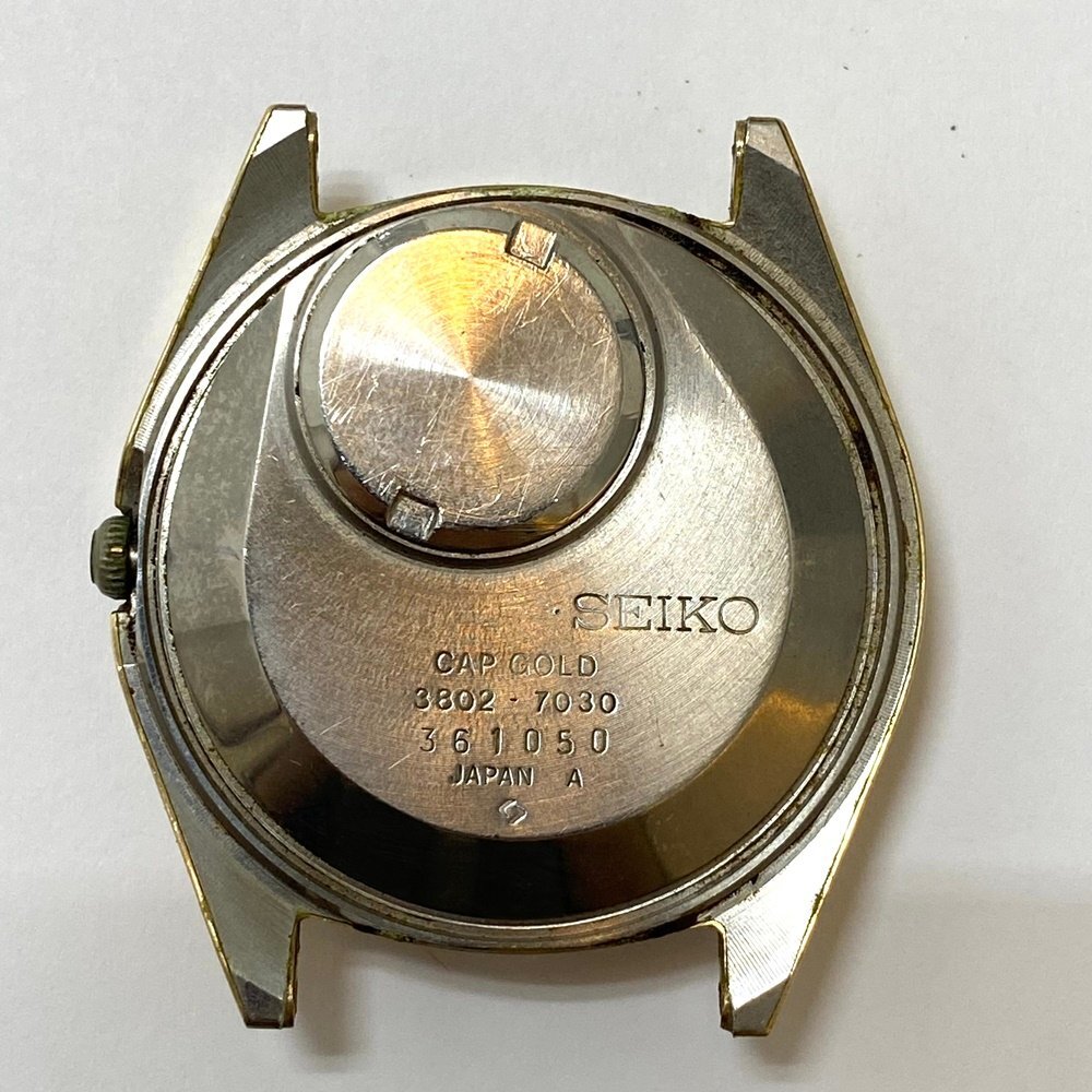 rm) SEIKO セイコー 3802-7030 QUARTZ クオーツ 時計 ウォッチ 本体のみ ※中古 経年保管品 不動 ジャンク品 難有品 現状渡しの画像5