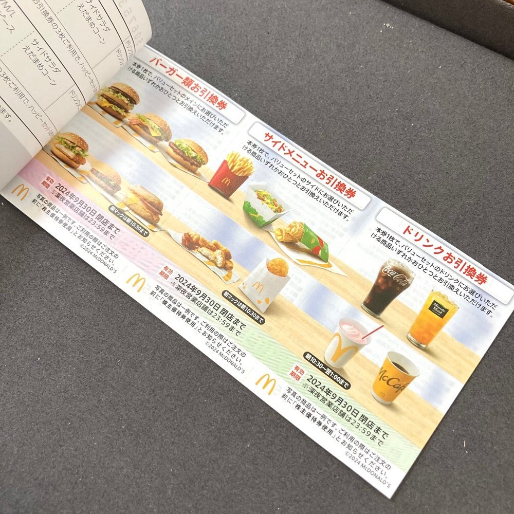 *rm) Japan McDonald's holding s corporation stockholder . complimentary ticket 2024 year 9 month 30 to day 2 pcs. together * unused .. packet free shipping ②