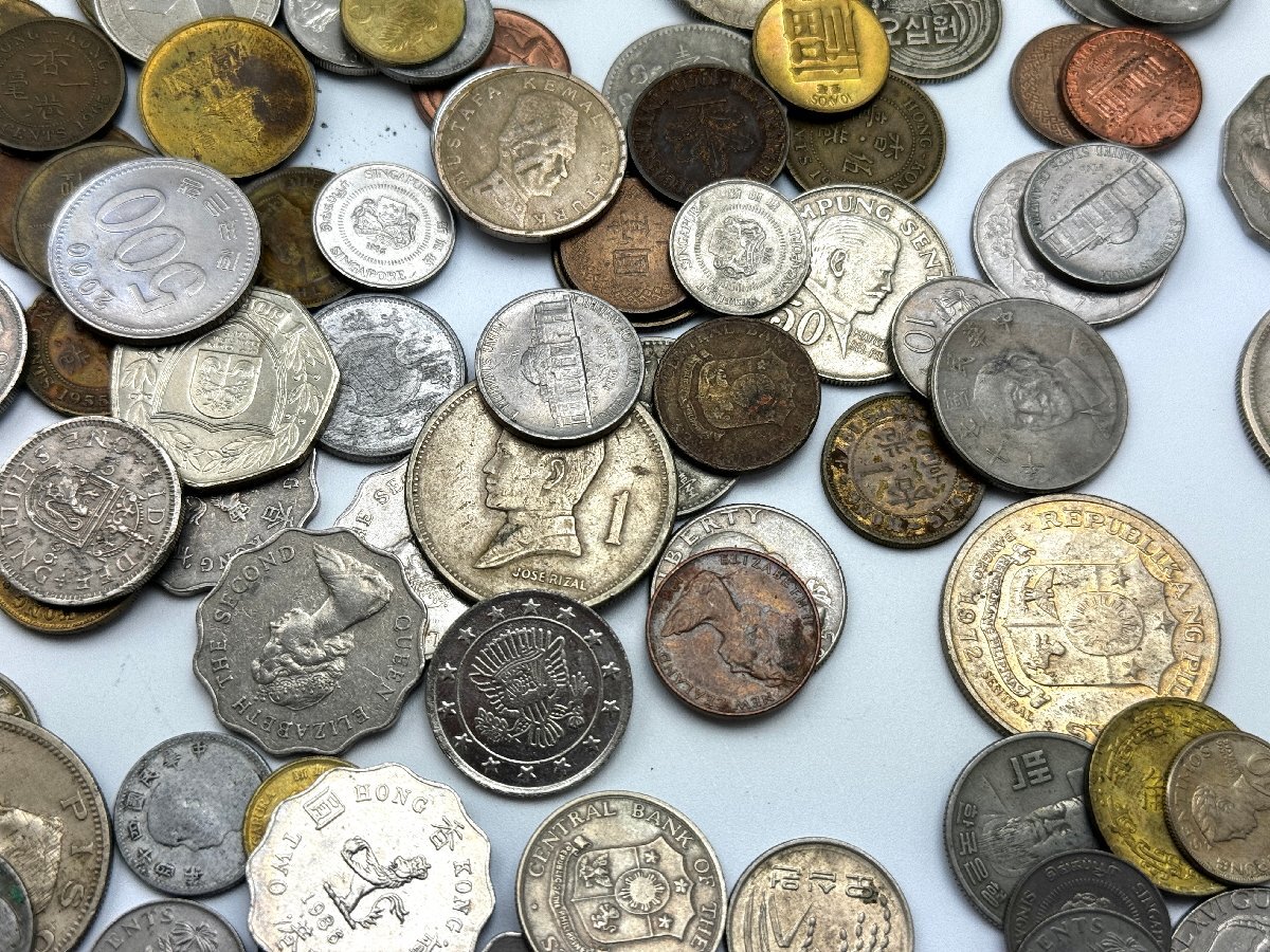 A)海外貨幣 硬貨 いろいろ まとめて 約1500g 1.5kg コレクター放出 中古の画像6