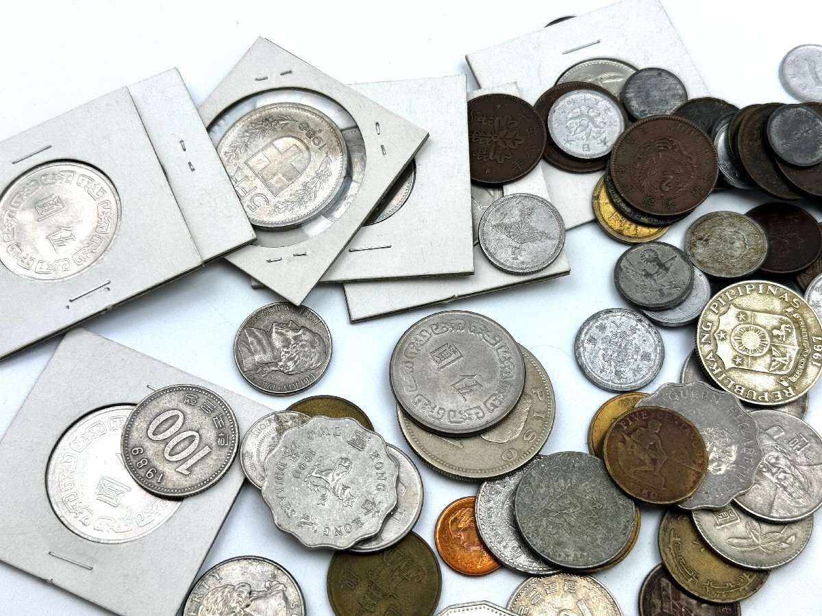 A)海外貨幣 硬貨 いろいろ まとめて 約1500g 1.5kg コレクター放出 中古の画像3