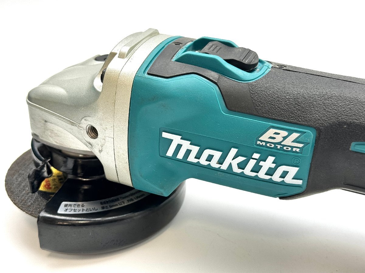 A)makita マキタ 100㎜ 充電式ディスクグラインダ 18V 6.0Ah GA404DRGXN バッテリ1個・充電器付 中古 ※簡易梱包の画像7