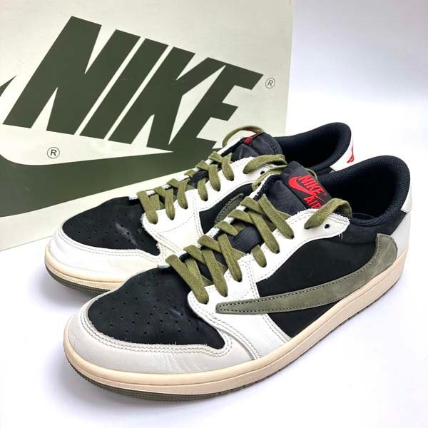 t)トラヴィス・スコット×NIKE WMNS AIR JORDAN 1 RETRO LOW OG SP エアジョーダン スニーカー DZ4137-106 靴 27.5㎝ 中古 ※CARRYME購入品の画像1