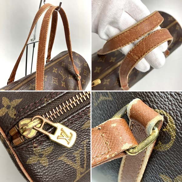 t)ルイ・ヴィトン LOUIS VUITTON モノグラム パピヨン30 M51365 旧型 丸型 肩掛け ハンドバッグ レディース 鞄 中古 ※ポーチ有り におい有の画像4