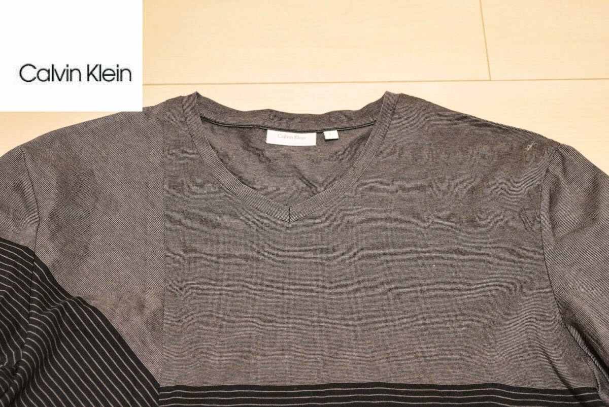 Calvin Klein カルバン クライン コットン 100% 長袖 カットソー L 春 (J0041102)_画像2