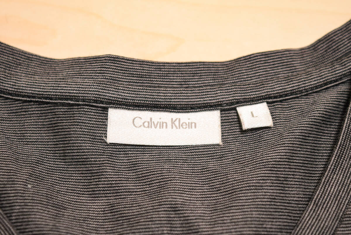 Calvin Klein カルバン クライン コットン 100% 長袖 カットソー L 春 (J0041102)_画像3