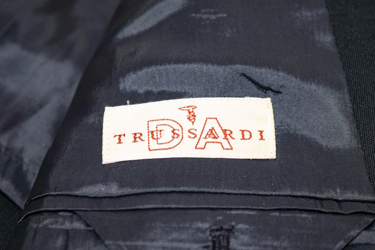 TRUSSARDI トラサルディ 3釦 ウール オールシーズン セットアップ シングル スーツ L W34 L31 (J0022802)の画像3