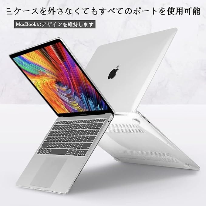 CISSOOK MacBook Air 13.6 インチ 2022 ケース 新型 クリア 透明 A2681 M2 チップ 対応