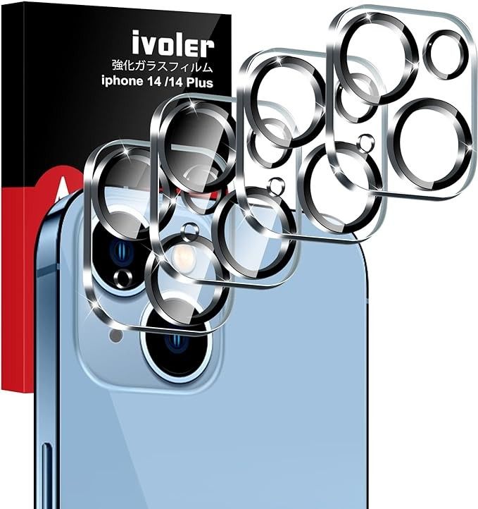 iVoler iPhone 14/ iPhone 14 Plus用 カメラフィルム【4枚セット】