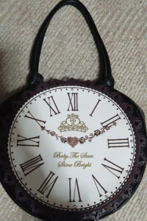 BABY,アリスの時計大きな時計BAG 黒