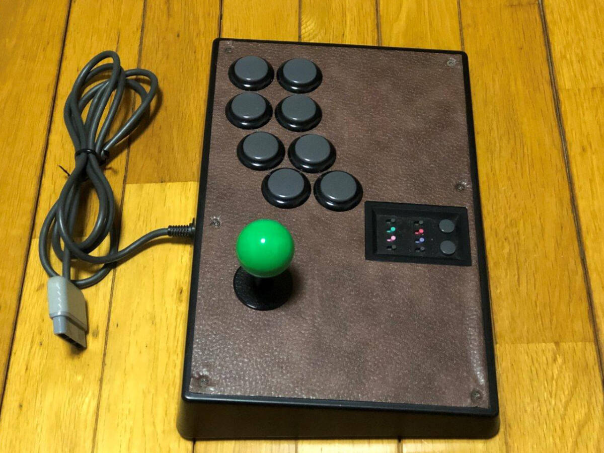 動作確認済み！ HORI PS1,PS2用 コントローラー FIGHTING STICK PS / ファイティングスティックPS HPS-07 (レバー&キースイッチ 交換済み)_画像3