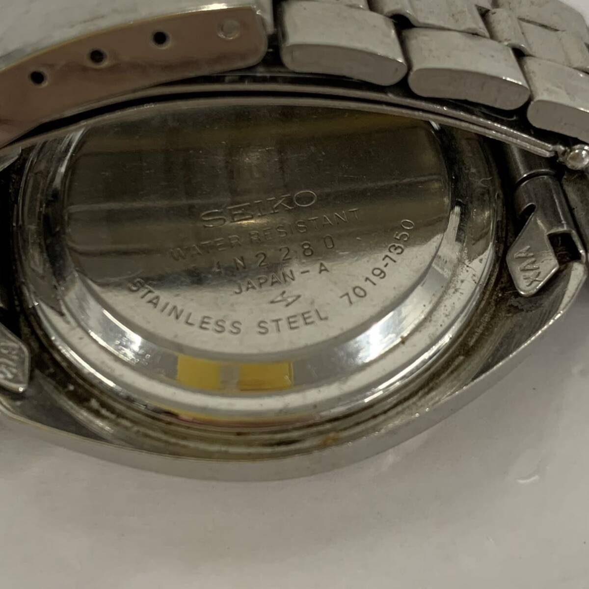 動作未確認 SEIKO 7019—7350 腕時計 5 ACTUS 自動巻き アナログ デイデイト 現状品 セイコー 5アクタス 機械式 オートマティック カgの画像10