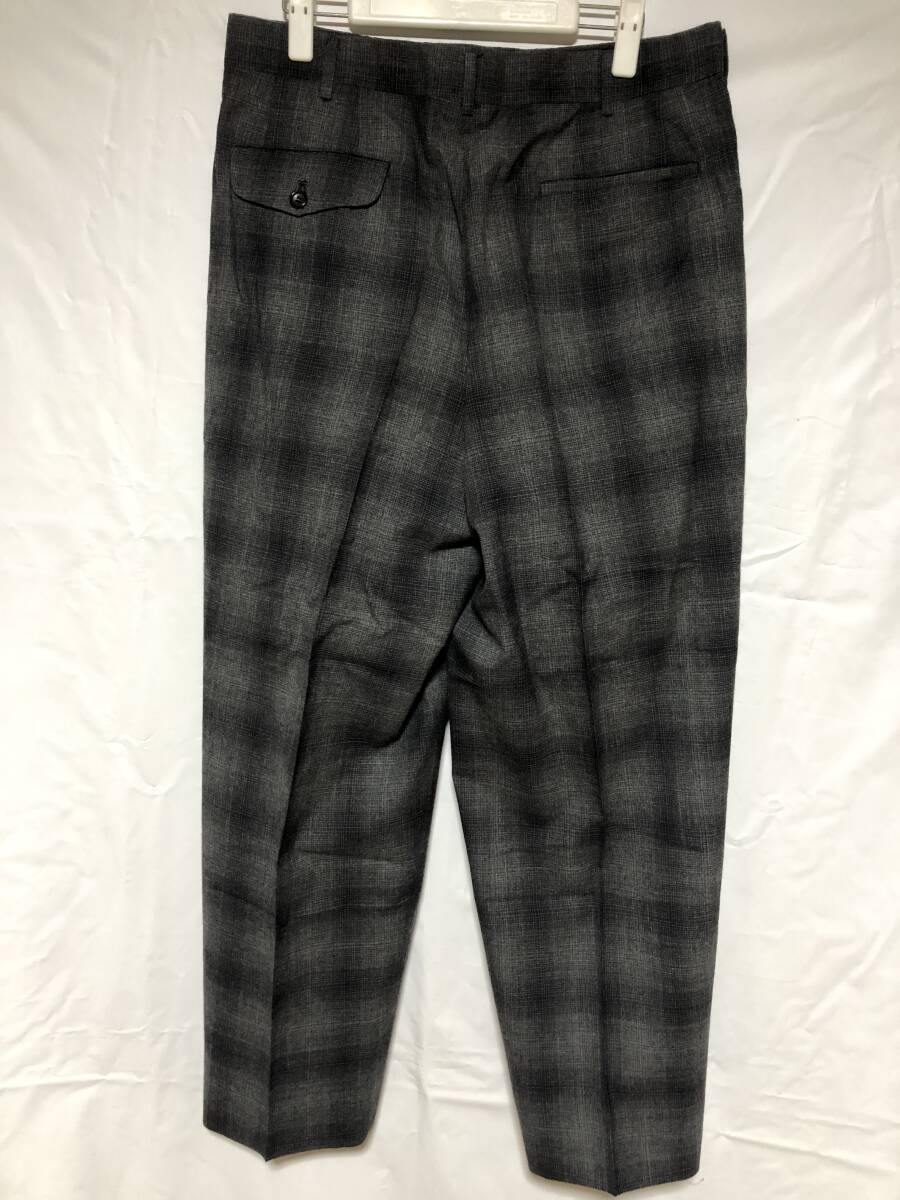 AD1997 COMME des GARCONS HOMME WIDE PANTS コムデギャルソン オム チェック スラックス ワイドパンツ SIZE Lの画像2