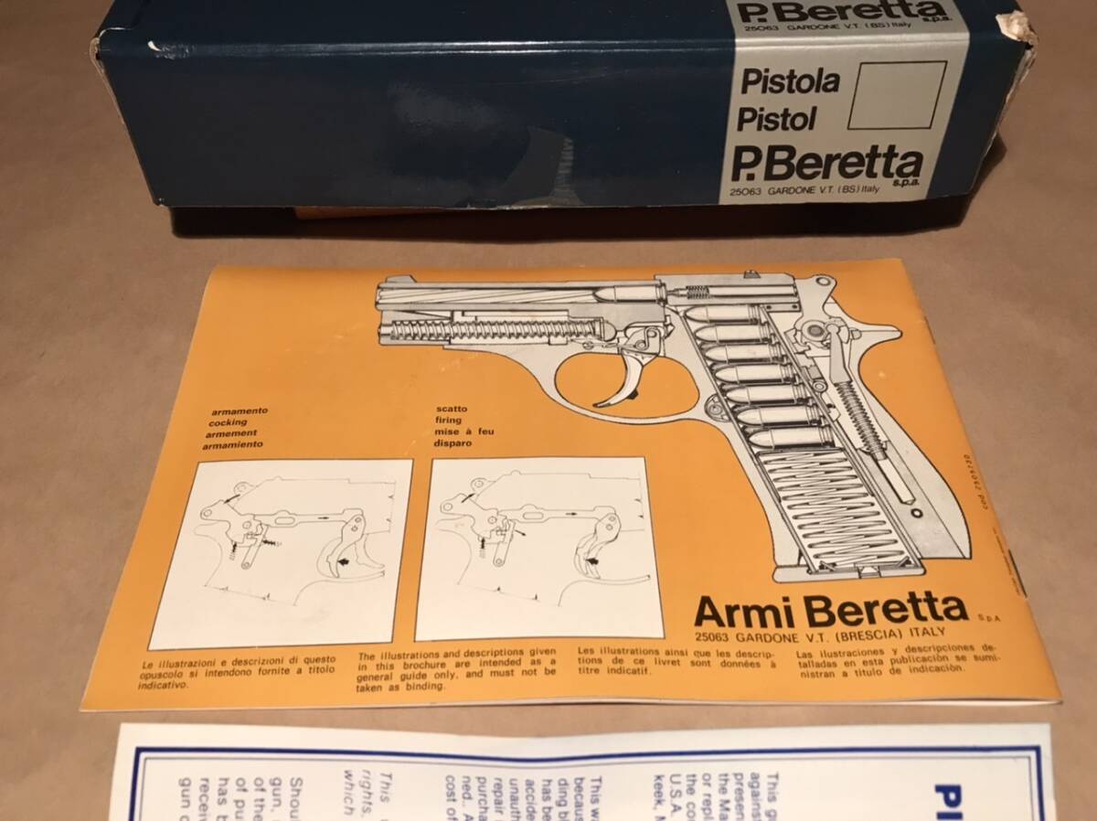 Beretta Model 84 ベレッタM84 実銃化粧箱 ガンケース シッピングカートンM92 M1934 M1910 M1911 PPK P38 HSc P230 P232 P220 P226 P229の画像7