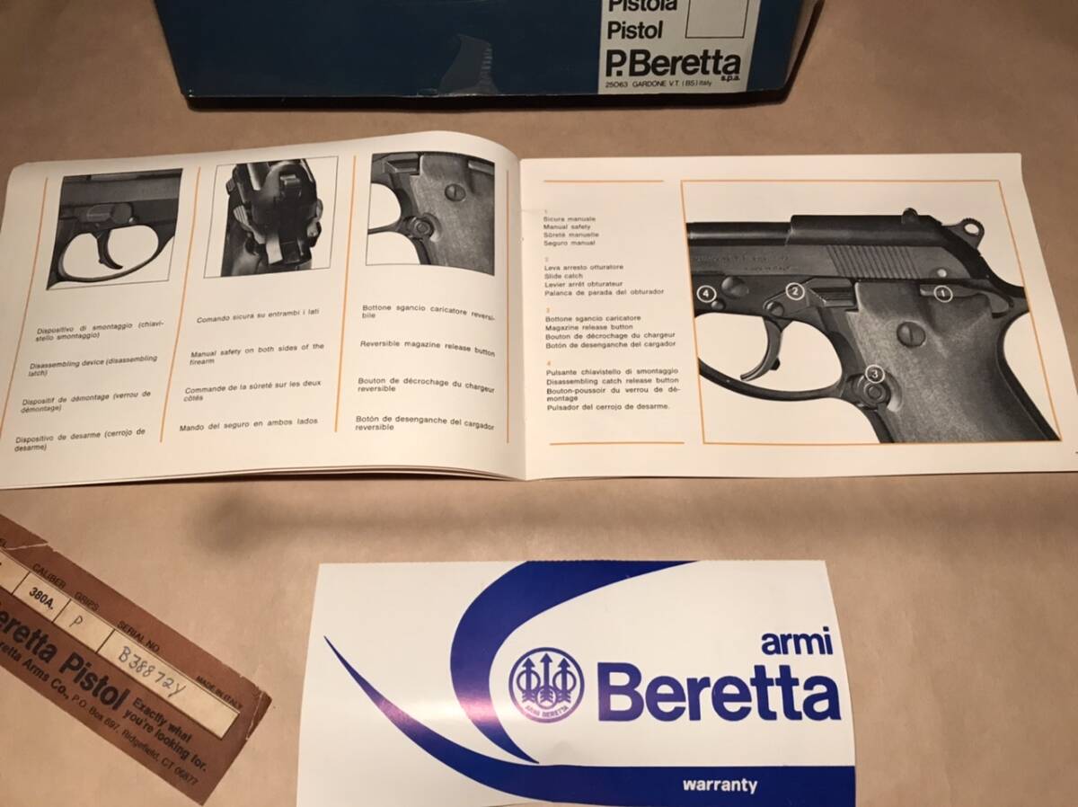 Beretta Model 84 ベレッタM84 実銃化粧箱 ガンケース シッピングカートンM92 M1934 M1910 M1911 PPK P38 HSc P230 P232 P220 P226 P229の画像8