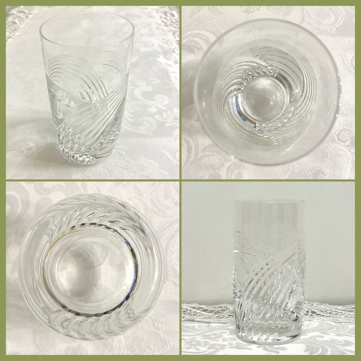未使用 タンブラーグラス 8客セット HOYA クリスタルガラス 東洋ガラス 昭和レトロ ガラス タンブラー コップ ソフトドリンク 水割 日本製 _画像7