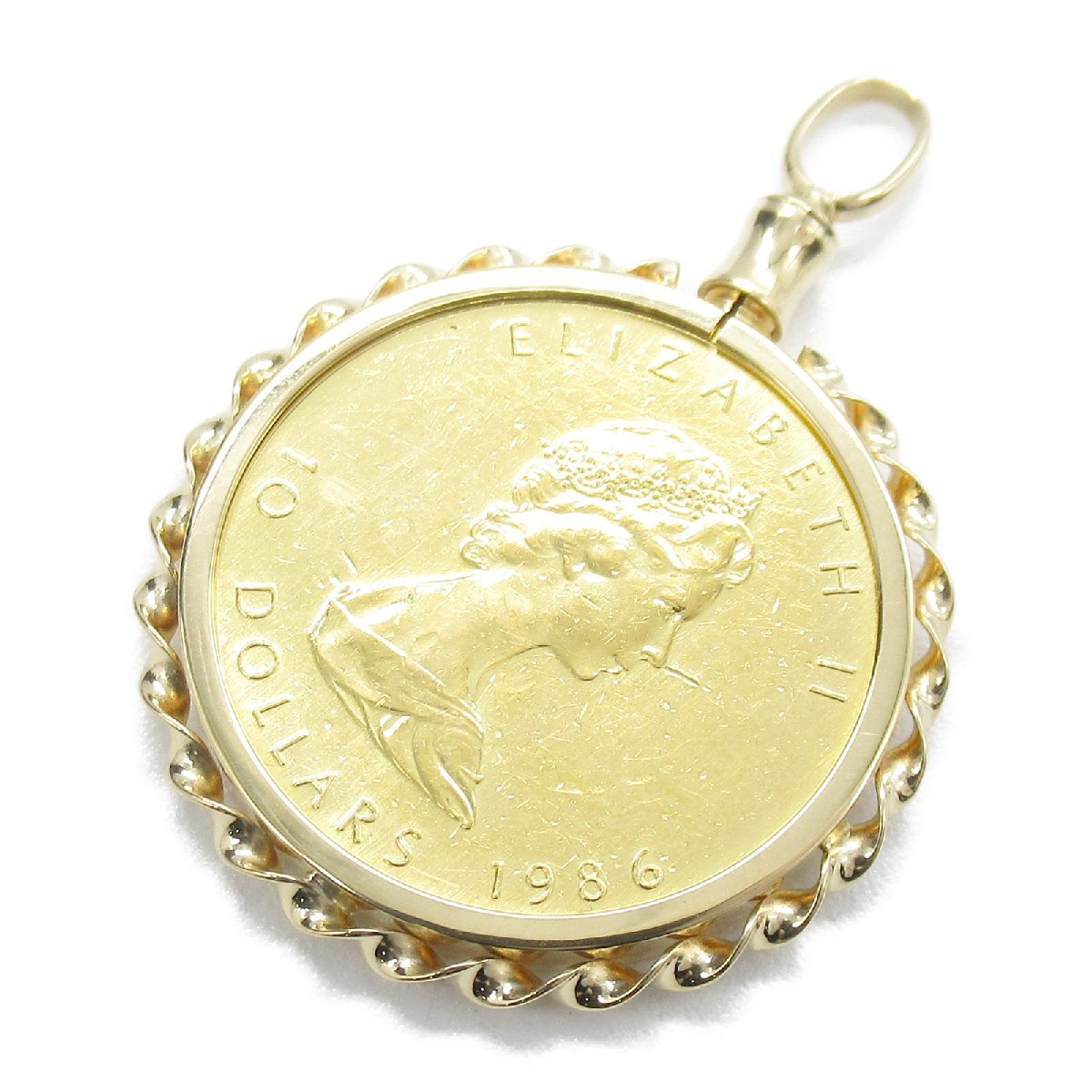 ジュエリー コイン トップ ブランドオフ JEWELRY K18(イエローゴールド) ペンダントトップ K24/K18 中古 レディース