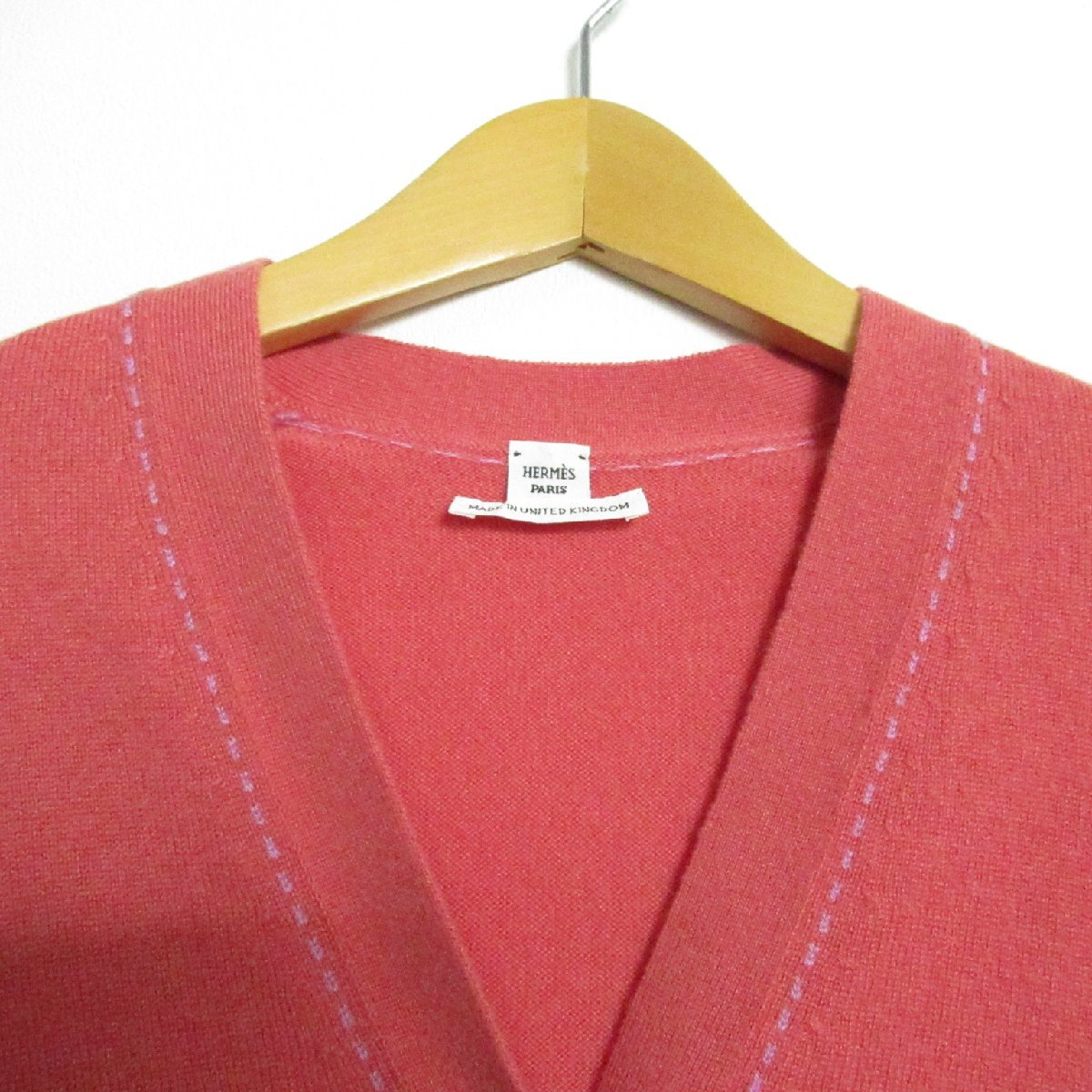  Hermes cardigan brand off HERMES cashmere cardigan cashmere used lady's 