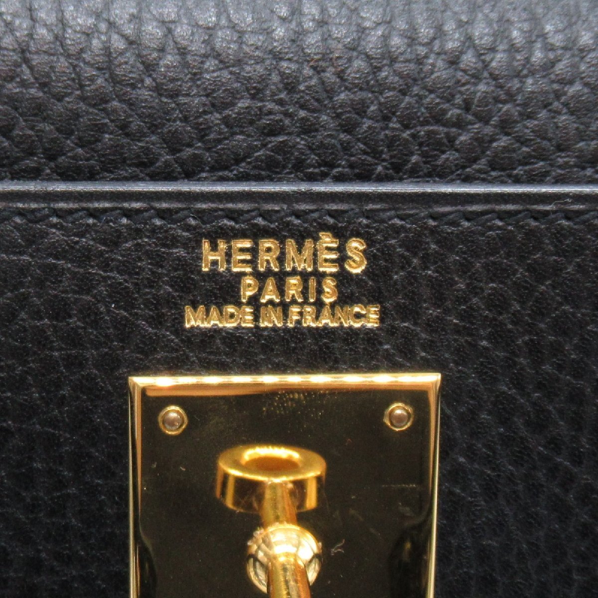 エルメス ケリー32 ブラック ブランドオフ HERMES カーフ（牛革） ハンドバッグ アルデンヌ 中古 レディース_画像6