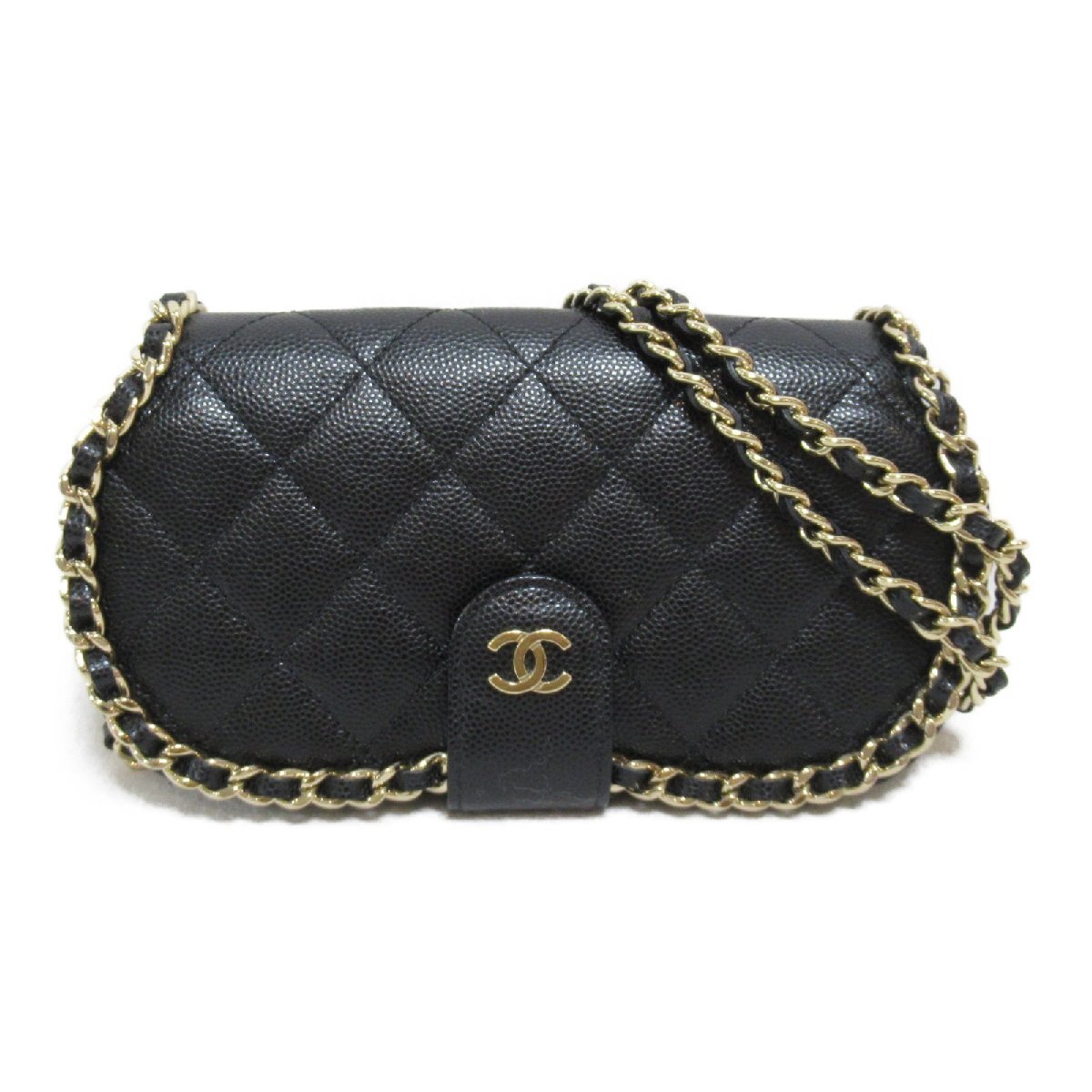 シャネル マトラッセ フォンケース ブランドオフ CHANEL キャビアスキン(グレインドカーフ) その他ケース キャビア 中古 レディース_画像1