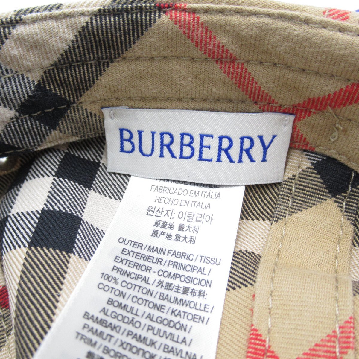 バーバリー ベースボールキャップ ブランドオフ BURBERRY コットン キャップ コットン メンズ レディース_画像5