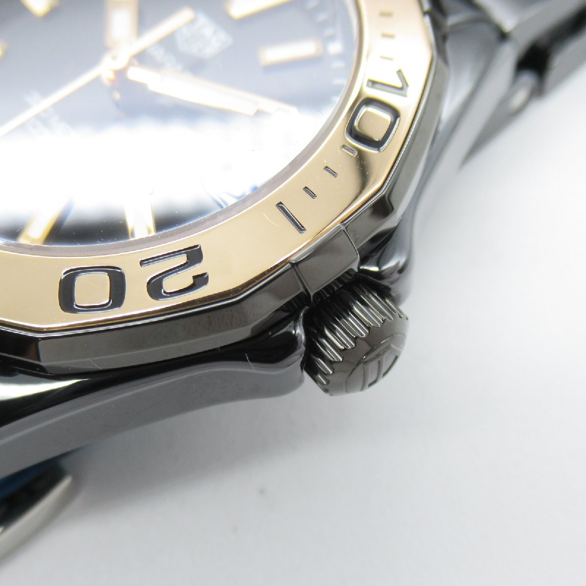 タグホイヤー アクアレーサー 腕時計 ウォッチ ブランドオフ TAG HEUER K18PG（ピンクゴールド） 腕時計 PG/セラミック 中古 レディース_画像7