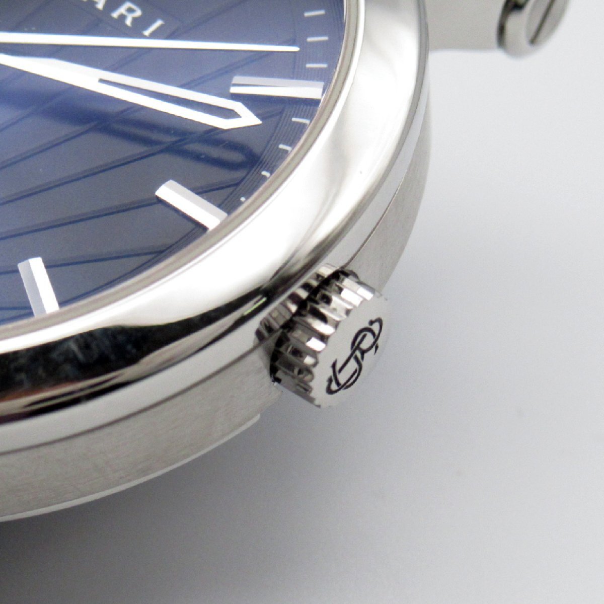  BVLGARY soti rio BVLGARY Retrograde бренд off BVLGARI нержавеющая сталь наручные часы SS/ черный ko кожа б/у мужской 