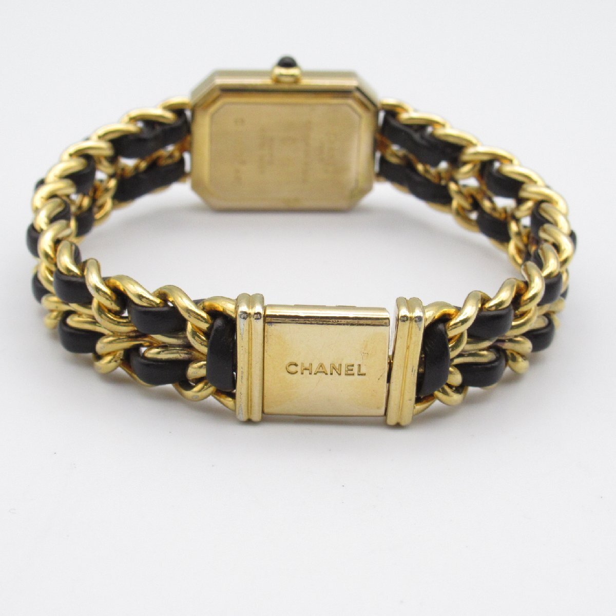  Chanel Premiere XL brand off CHANEL GP( Gold plating ) wristwatch GP/ leather used lady's 