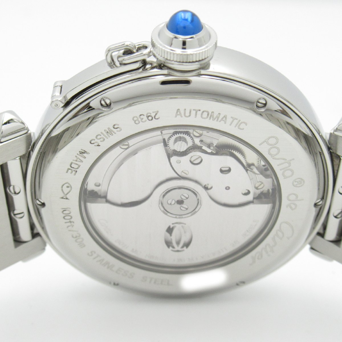  Cartier Pacha XL Night &tei wristwatch watch brand off CARTIER stainless steel wristwatch SS used men's 