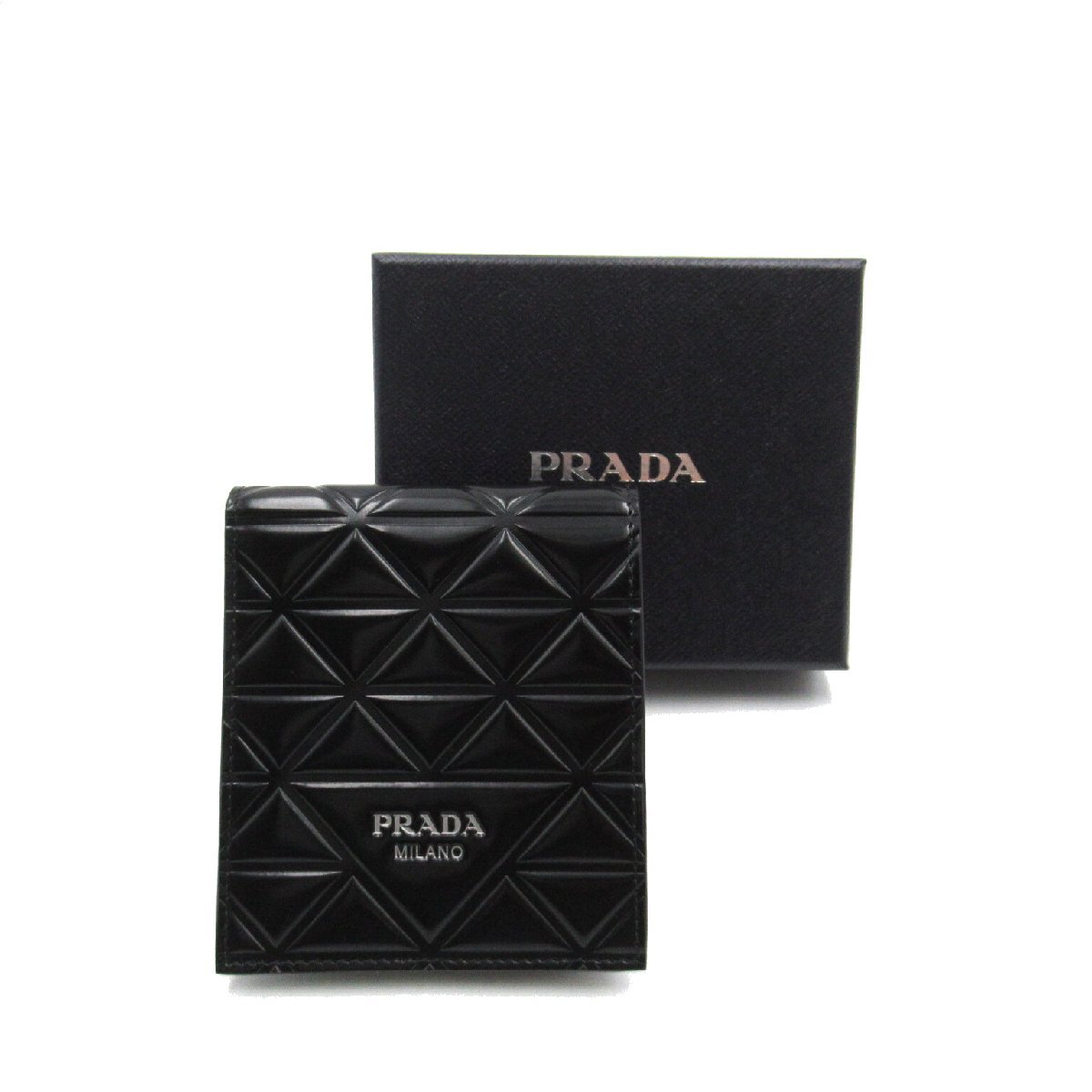 プラダ 二つ折財布 ブランドオフ PRADA レザー 二つ折り財布 レザー メンズ_画像8