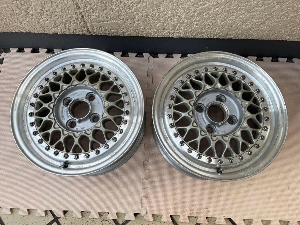 ★中古★2本★BBS RS242★14インチ 6.0j +30 ハブ57mm★センターキャップ無し★コンパクトカー・軽四カスタムに★の画像1