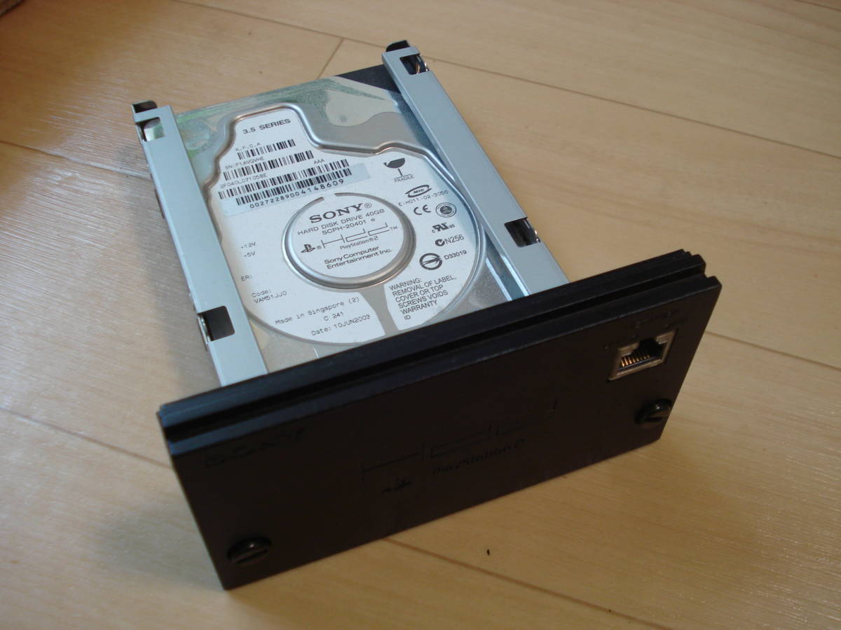 U★SONY PS2用HDD 40GB SCPH20401 & ネットワークアダプター SCPH-10350 ★送料520円の画像1