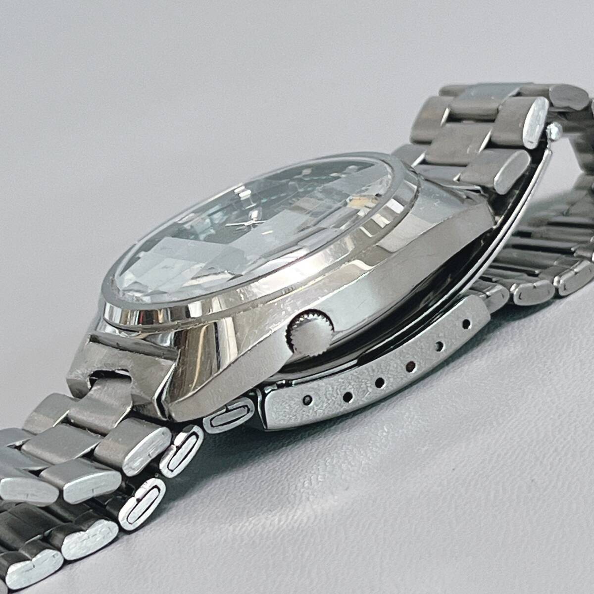セイコー 5 ACTUS ファイブ アクタス 21石 自動巻き デイデイト 9面ガラス 7019-7350 腕時計 の画像3