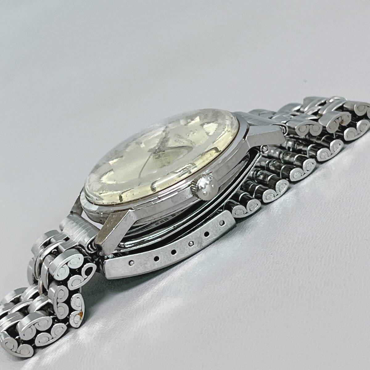 ETERNA MATIC Eterna matic 1000 self-winding watch Date silver face wristwatch 