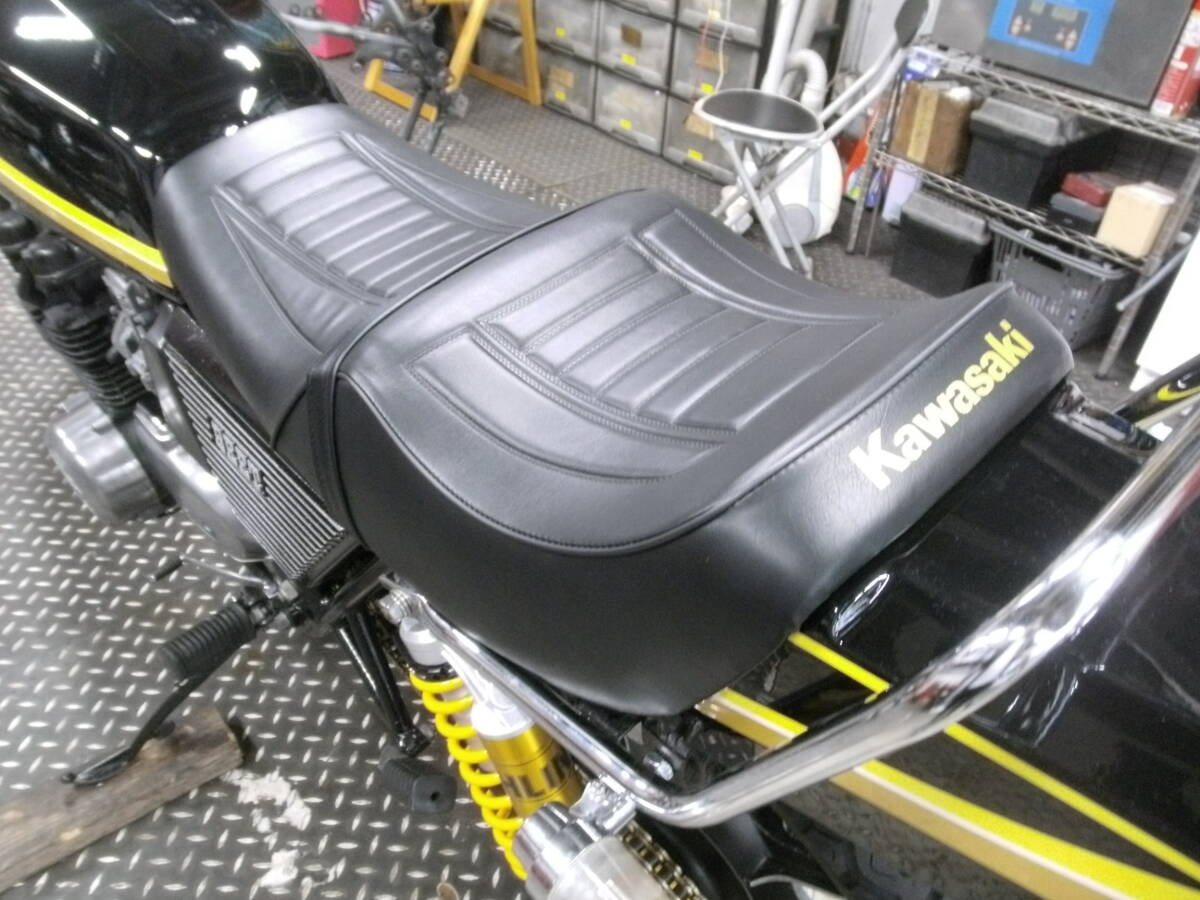 Z400FX Z500FX Z550FX 2段シート 新品 金ロゴ 新品鉄板ベース CBX400F CB400Fの画像4