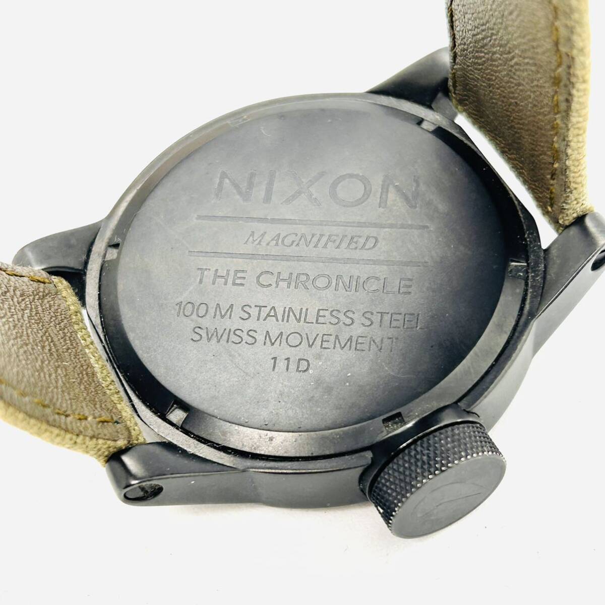 NIXON ニクソン 腕時計 カーキ メンズ アナログ クォーツ 黒文字盤 _画像7