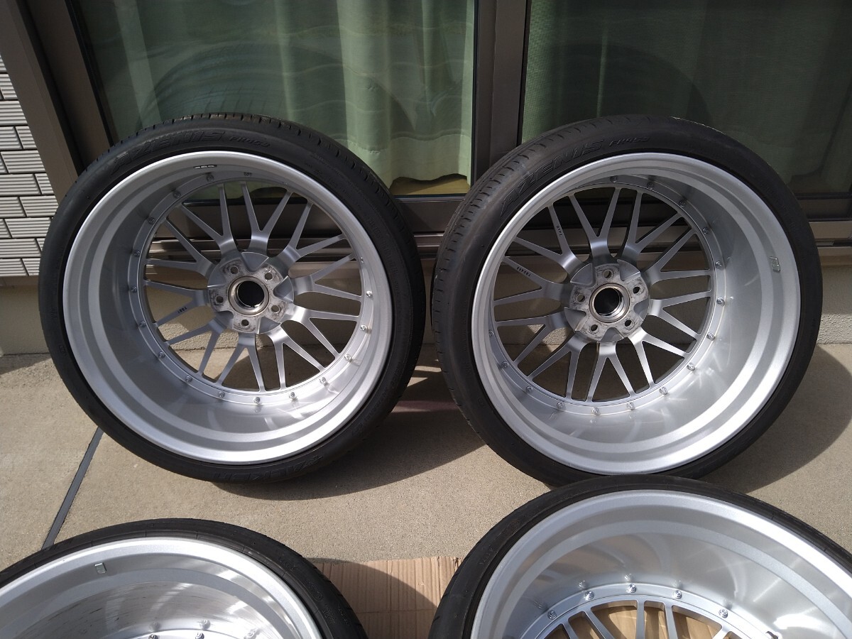 BBS LM DS-SLD LM401 9J +32 114.3 5H・LM402 10J +35 114.3 5H エンブレム：プラチナシルバー 245/35R21 地震で家屋損傷により出品_画像9