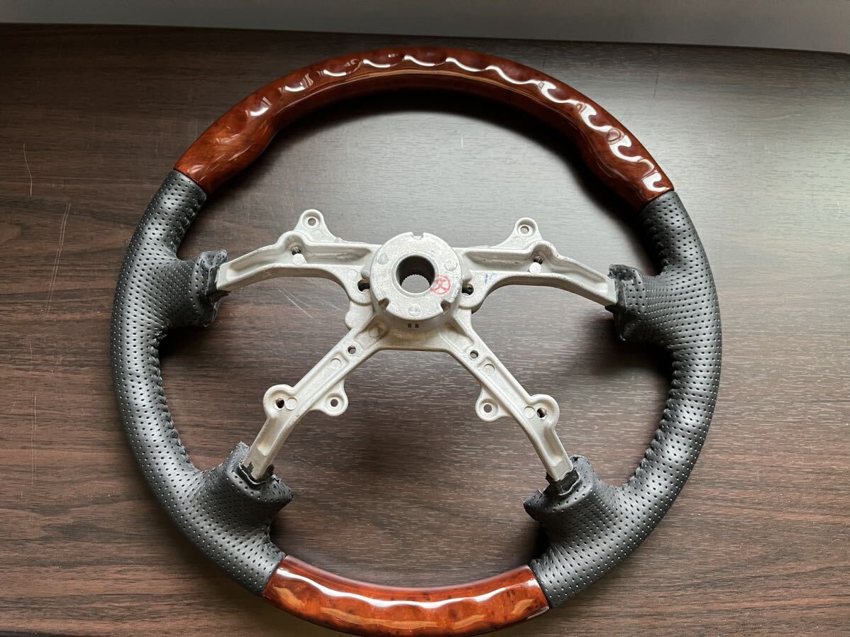  Century GZG50 steering gear steering wheel combination black leather X tea wood grain punching leather 