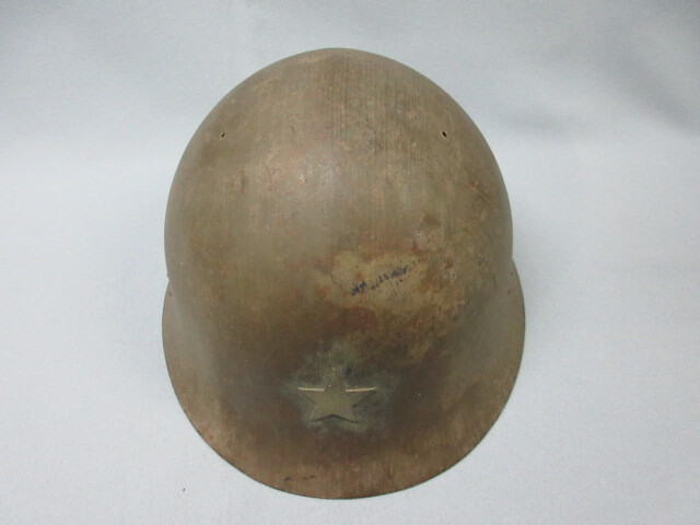 [ that time thing ]! old Japan army star seal 9 0 type iron cap ( iron helmet ) helmet large Japan . country land army futoshi flat . war fixtures .... goods 
