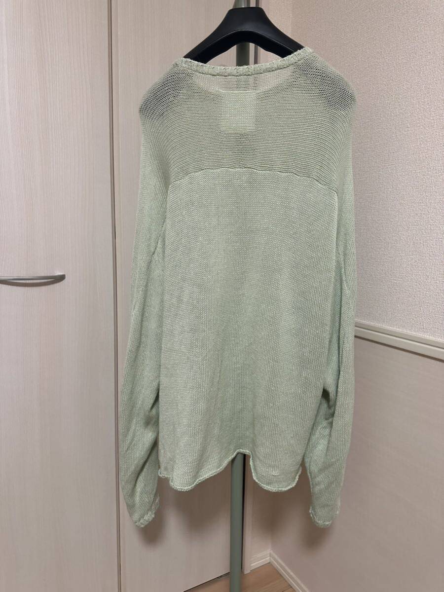 size2 24ss ANCELLM FOOTBALL LINEN KNIT/MINT 定価52,800円 アンセルムの画像7