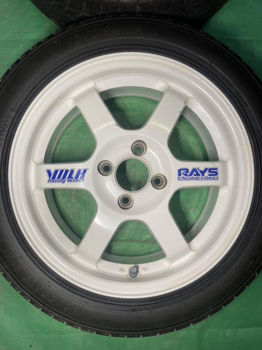 希少！ RAYS VOLK Racing TE37C 15インチ 4穴 PCD100 6.5J +35 ハブ径65㎜ 4本セット レイズ ボルクレーシング TE37 シビック 等_画像3