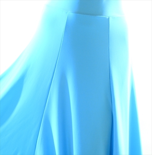 新品　ブルー　M～Lサイズ　6枚ハギ切り替え　スカート 　デモ　パーティー　社交ダンス　カラオケ_画像3